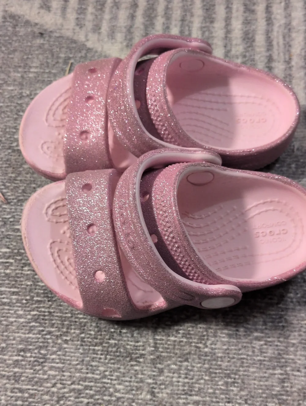 CROCS Kids' Sparkle Pink Sandals
